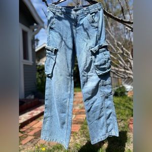 H&M Divided- Denim Jean Cargo Pants || Women’s 2